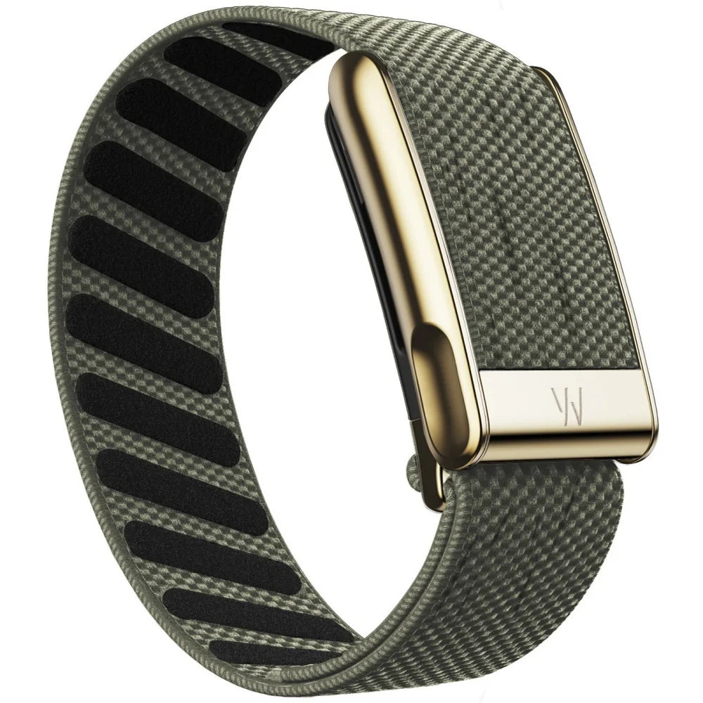 Suitable for Whoop 5.0 wristband straps nylon woven elastic mg sports replacement wristband bright gold U-shaped metal Straps