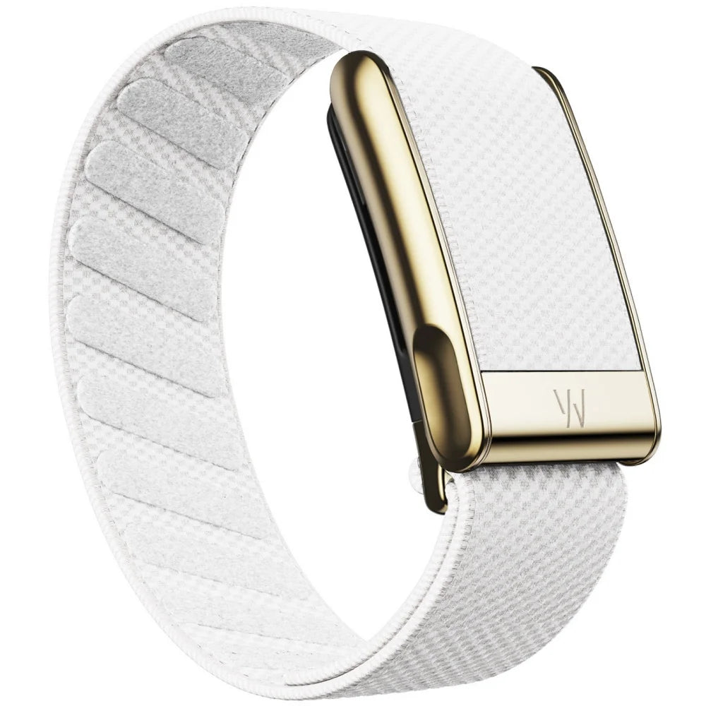 Suitable for Whoop 5.0 wristband straps nylon woven elastic mg sports replacement wristband bright gold U-shaped metal Straps