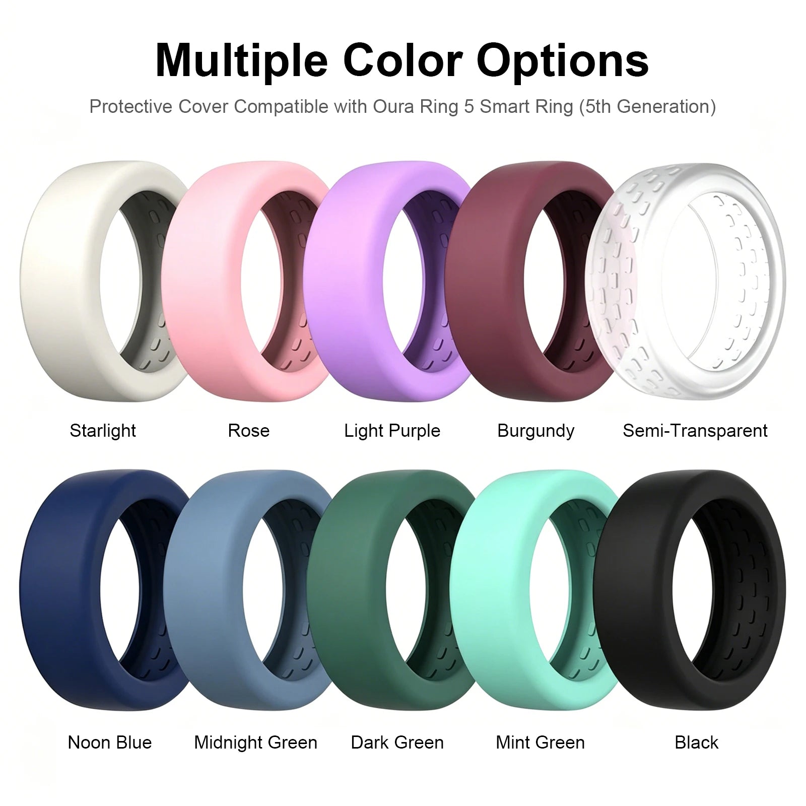 Silicone Cover for Oura Ring 5 Silicone Ring Cover Scratch Resistant Ring Case Soft Shell For Oura Ring 5 Samrt Ring Accessories