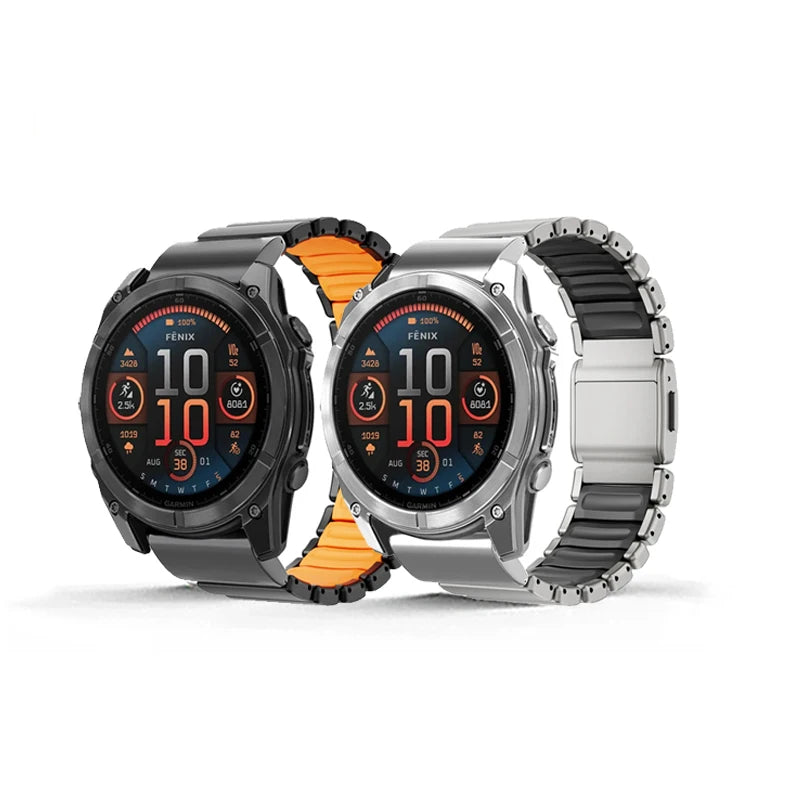 26mm Luxury Titanium Band for Garmin Watch Fenix 8 7X Pro Tactix 7 EPIX Pro 51mm Enduro 3 2X Instinct 3 2X 50mm Quick Fit Strap