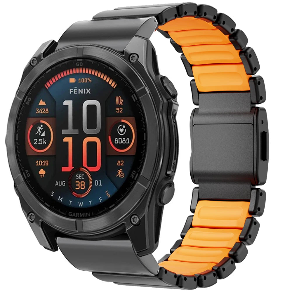 26mm Luxury Titanium Band for Garmin Watch Fenix 8 7X Pro Tactix 7 EPIX Pro 51mm Enduro 3 2X Instinct 3 2X 50mm Quick Fit Strap