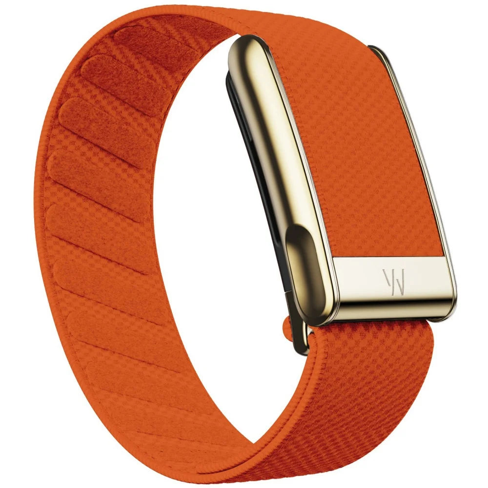 Suitable for Whoop 5.0 wristband straps nylon woven elastic mg sports replacement wristband bright gold U-shaped metal Straps
