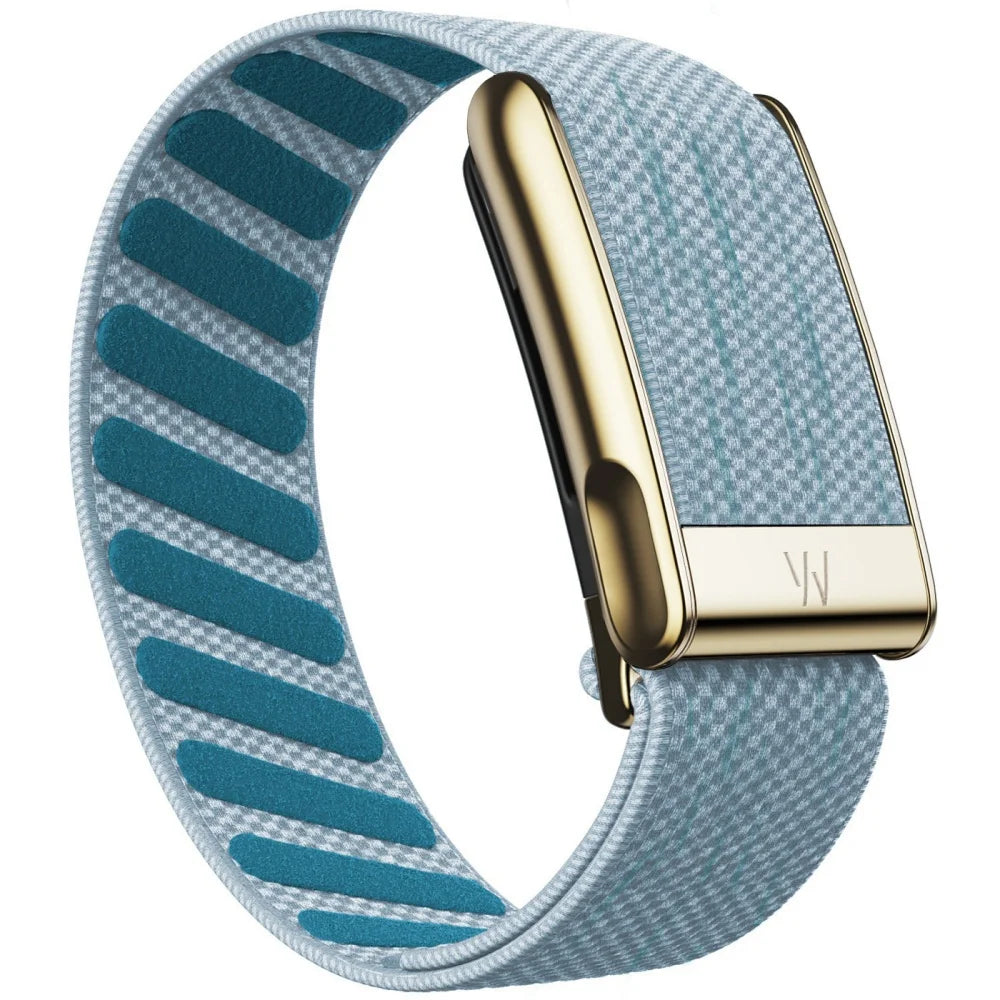 Suitable for Whoop 5.0 wristband straps nylon woven elastic mg sports replacement wristband bright gold U-shaped metal Straps