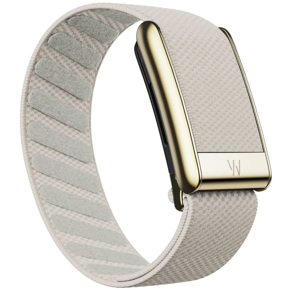 Suitable for Whoop 5.0 wristband straps nylon woven elastic mg sports replacement wristband bright gold U-shaped metal Straps