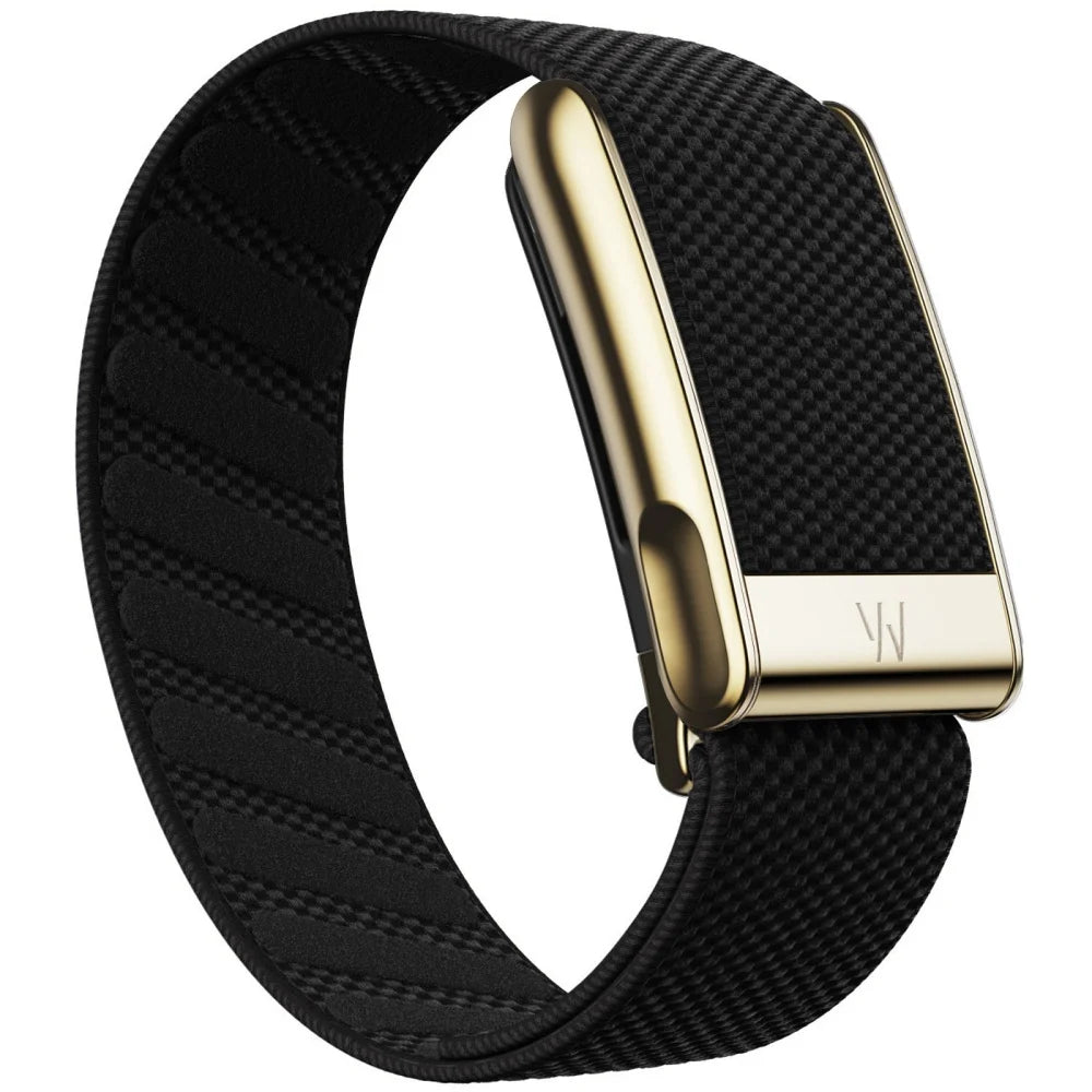 Suitable for Whoop 5.0 wristband straps nylon woven elastic mg sports replacement wristband bright gold U-shaped metal Straps