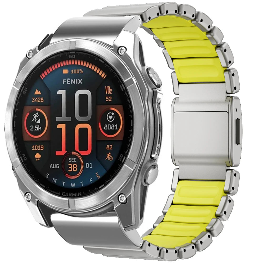 26mm Luxury Titanium Band for Garmin Watch Fenix 8 7X Pro Tactix 7 EPIX Pro 51mm Enduro 3 2X Instinct 3 2X 50mm Quick Fit Strap