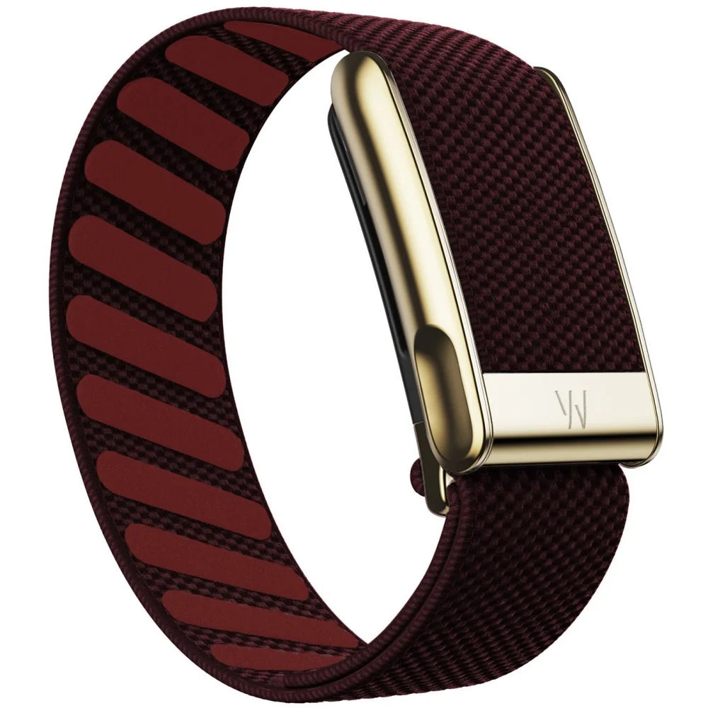 Suitable for Whoop 5.0 wristband straps nylon woven elastic mg sports replacement wristband bright gold U-shaped metal Straps