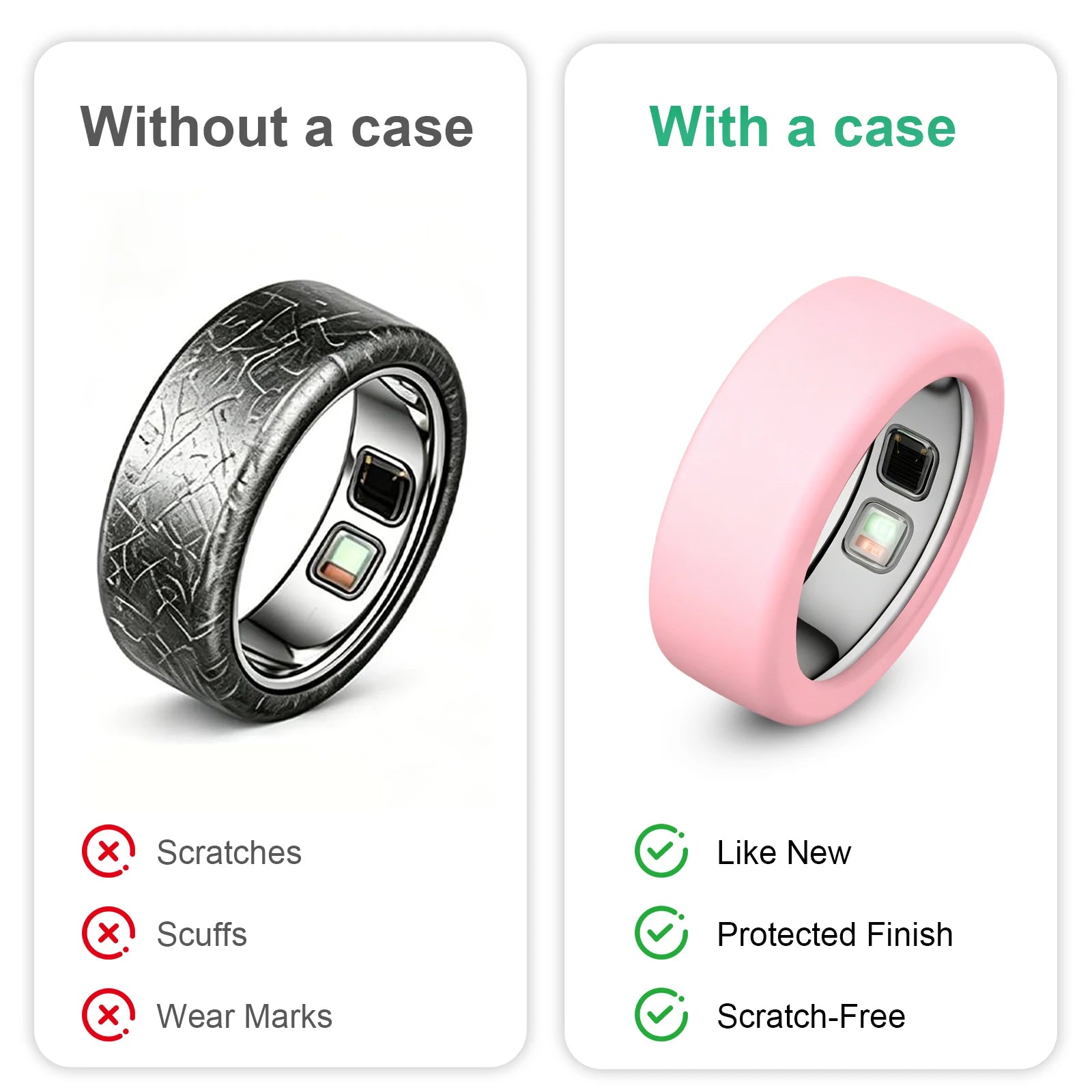 Silicone Cover for Oura Ring 5 Silicone Ring Cover Scratch Resistant Ring Case Soft Shell For Oura Ring 5 Samrt Ring Accessories