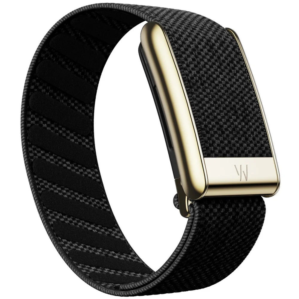 Suitable for Whoop 5.0 wristband straps nylon woven elastic mg sports replacement wristband bright gold U-shaped metal Straps
