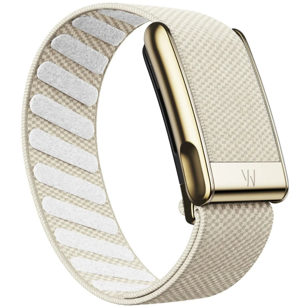 Suitable for Whoop 5.0 wristband straps nylon woven elastic mg sports replacement wristband bright gold U-shaped metal Straps